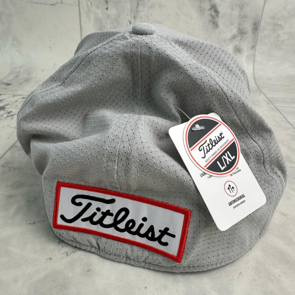 NEW Titleist Tour Stretch Tech Grey/Maui Blue L/XL Fitted Golf Hat/Cap - Picture 2 of 4